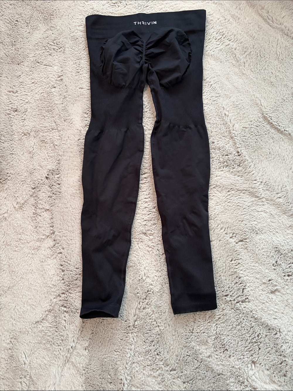 Black High-Waist Scrunch Leggings